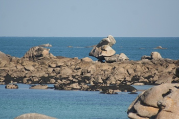 Rochers sur la plage